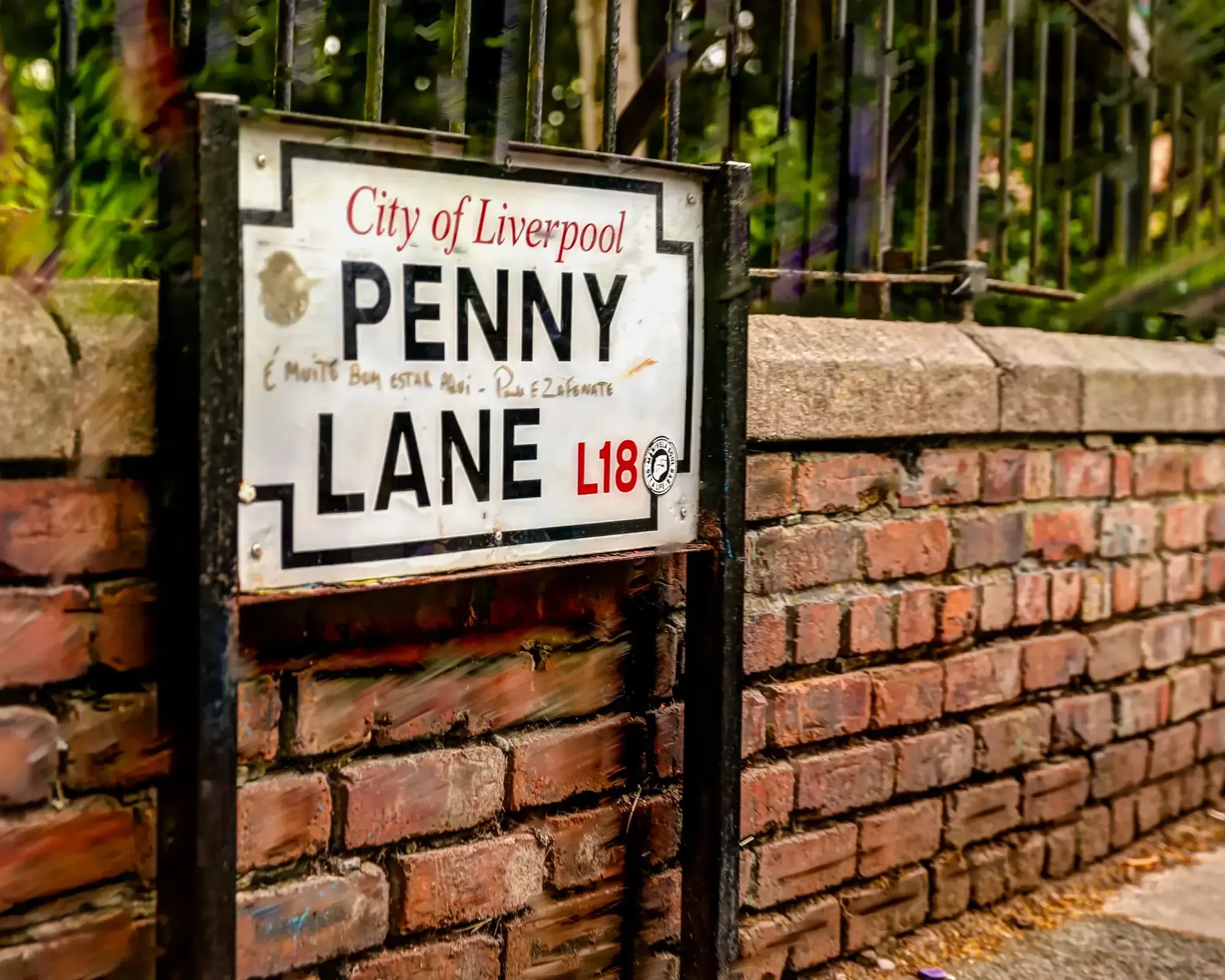 Penny Lane street sign in Liverpool